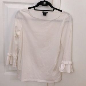 Ann Taylor Factory blouse with ruffle sleeves